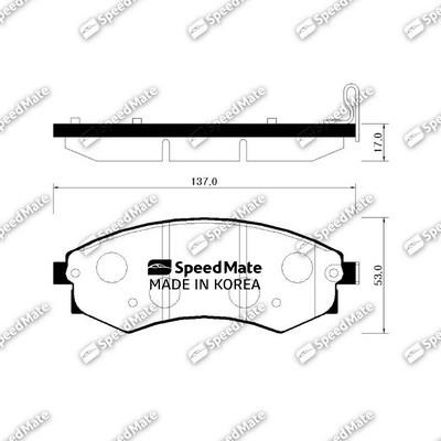 Speedmate SM-BPH020 Гальмівні колодки передні, комплект SMBPH020: Приваблива ціна - Купити у Польщі на 2407.PL!