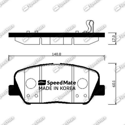 Speedmate SM-BPH050 Brake Pad Set, disc brake SMBPH050: Buy near me in Poland at 2407.PL - Good price!