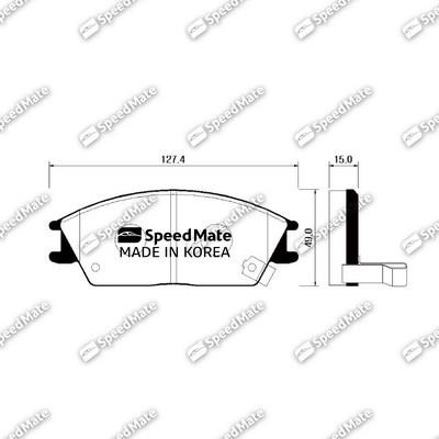 Speedmate SM-BPH003 Brake Pad Set, disc brake SMBPH003: Buy near me in Poland at 2407.PL - Good price!