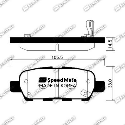 Speedmate SM-BPS009 Brake Pad Set, disc brake SMBPS009: Buy near me in Poland at 2407.PL - Good price!