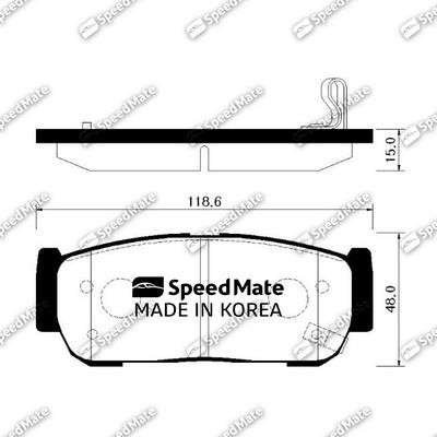 Speedmate SM-BPY009 Rear disc brake pads, set SMBPY009: Buy near me in Poland at 2407.PL - Good price!