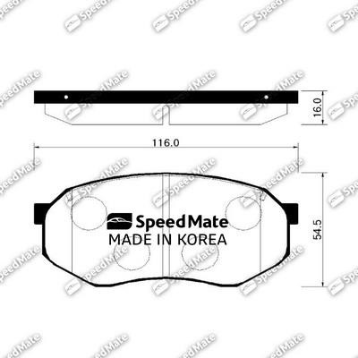 Speedmate SM-BPK005 Front disc brake pads, set SMBPK005: Buy near me in Poland at 2407.PL - Good price!