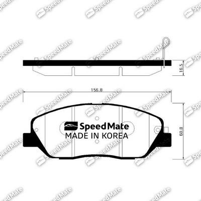 Speedmate SM-BPH029 Brake Pad Set, disc brake SMBPH029: Buy near me in Poland at 2407.PL - Good price!