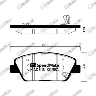 Speedmate SM-BPK037 Front disc brake pads, set SMBPK037: Buy near me in Poland at 2407.PL - Good price!