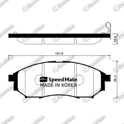 Speedmate SM-BPS008 Front disc brake pads, set SMBPS008: Buy near me in Poland at 2407.PL - Good price!