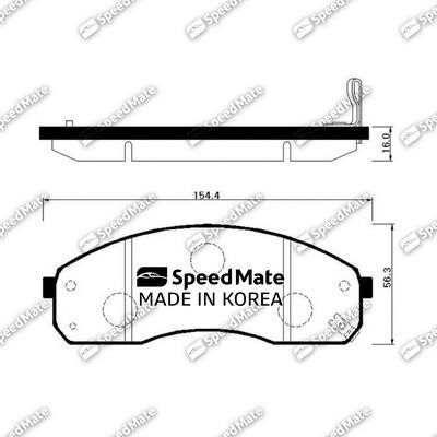 Speedmate SM-BPK018 Гальмівні колодки передні, комплект SMBPK018: Приваблива ціна - Купити у Польщі на 2407.PL!