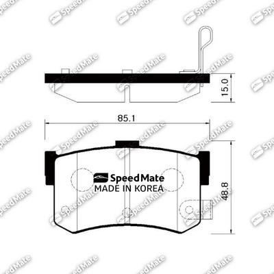 Speedmate SM-BPH012 Front disc brake pads, set SMBPH012: Buy near me in Poland at 2407.PL - Good price!