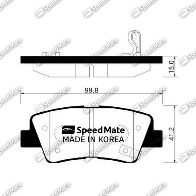 Speedmate SM-BPH042 Brake Pad Set, disc brake SMBPH042: Buy near me in Poland at 2407.PL - Good price!