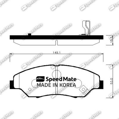 Speedmate SM-BPK019 Front disc brake pads, set SMBPK019: Buy near me in Poland at 2407.PL - Good price!