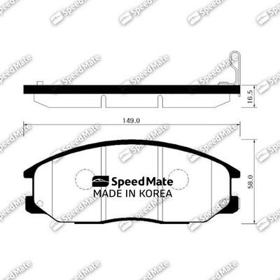 Speedmate SM-BPH036 Front disc brake pads, set SMBPH036: Buy near me in Poland at 2407.PL - Good price!