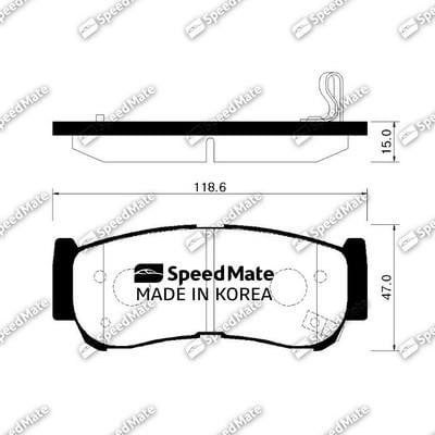 Speedmate SM-BPH031 Brake Pad Set, disc brake SMBPH031: Buy near me at 2407.PL in Poland at an Affordable price!