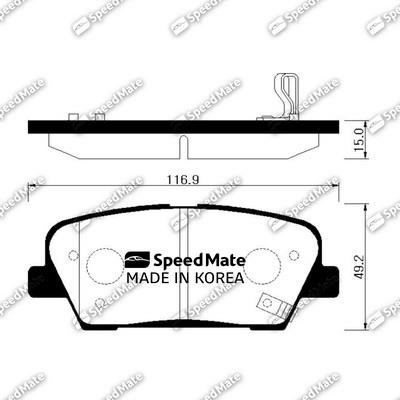 Speedmate SM-BPH045 Rear disc brake pads, set SMBPH045: Buy near me in Poland at 2407.PL - Good price!