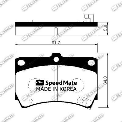 Speedmate SM-BPK009 Front disc brake pads, set SMBPK009: Buy near me in Poland at 2407.PL - Good price!