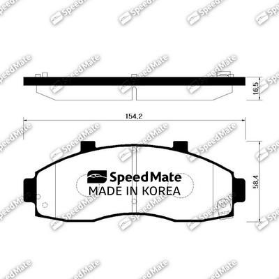 Speedmate SM-BPK015 Тормозные колодки дисковые передние, комплект SMBPK015: Отличная цена - Купить в Польше на 2407.PL!