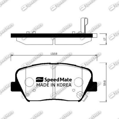 Speedmate SM-BPK050 Тормозные колодки дисковые передние, комплект SMBPK050: Отличная цена - Купить в Польше на 2407.PL!