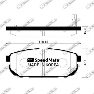 Speedmate SM-BPK023 Тормозные колодки дисковые задние, комплект SMBPK023: Отличная цена - Купить в Польше на 2407.PL!