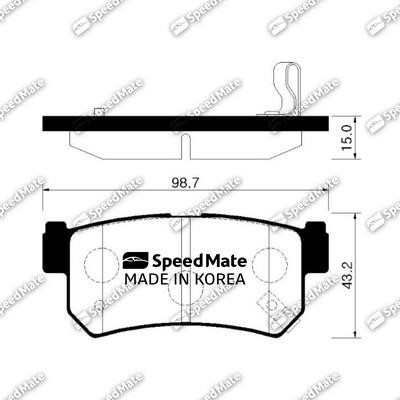 Speedmate SM-BPY008 Brake Pad Set, disc brake SMBPY008: Buy near me in Poland at 2407.PL - Good price!