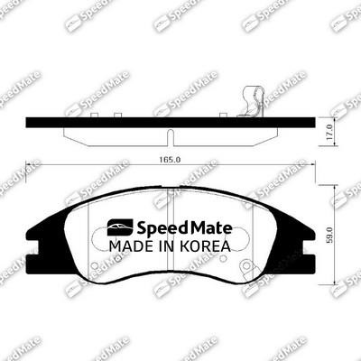 Speedmate SM-BPK026 Brake Pad Set, disc brake SMBPK026: Buy near me in Poland at 2407.PL - Good price!