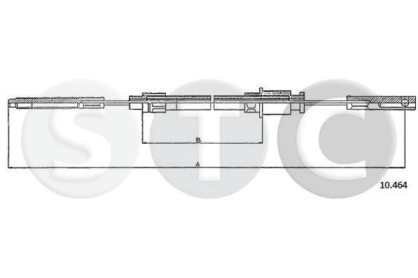 STC T480807 Parking brake cable, right T480807: Buy near me in Poland at 2407.PL - Good price!