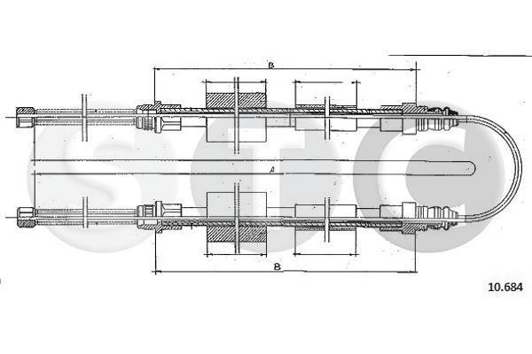 STC T483378 Cable Pull, parking brake T483378: Buy near me in Poland at 2407.PL - Good price!