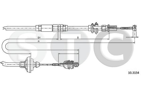 STC T483231 Cable Pull, clutch control T483231: Buy near me in Poland at 2407.PL - Good price!