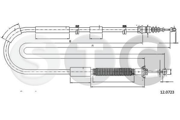 STC T481369 Parking brake cable left T481369: Buy near me in Poland at 2407.PL - Good price!