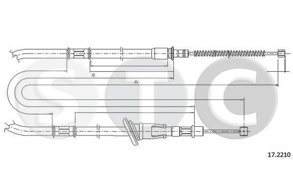 STC T482259 Трос стояночного тормоза T482259: Отличная цена - Купить в Польше на 2407.PL!