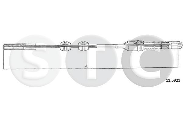STC T482495 Parking brake cable left T482495: Buy near me in Poland at 2407.PL - Good price!