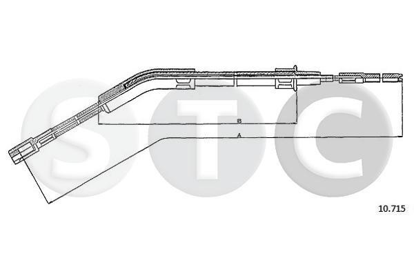 STC T483694 Cable Pull, parking brake T483694: Buy near me in Poland at 2407.PL - Good price!