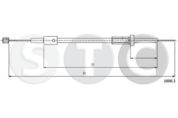 STC T481597 Hood lock cable T481597: Buy near me in Poland at 2407.PL - Good price!