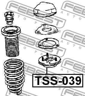 Febest TSS039 Опора переднего амортизатора TSS039: Отличная цена - Купить в Польше на 2407.PL!