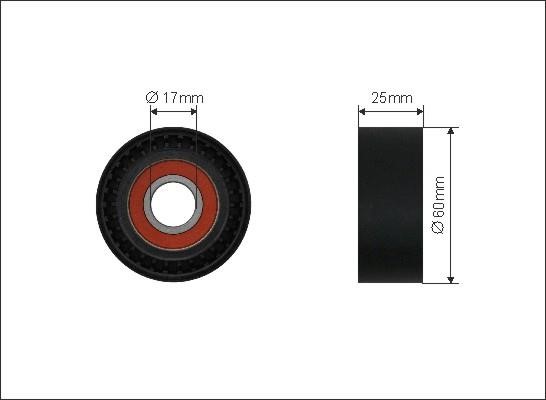 Caffaro 500540 V-ribbed belt tensioner (drive) roller 500540: Buy near me in Poland at 2407.PL - Good price!
