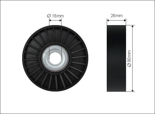 Caffaro 500563 Ролик натяжний ременя поліклинового (приводного) 500563: Приваблива ціна - Купити у Польщі на 2407.PL!