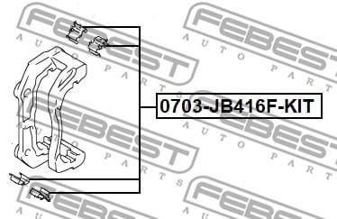 Febest 0703-JB416F-KIT Mounting kit brake pads 0703JB416FKIT: Buy near me in Poland at 2407.PL - Good price!