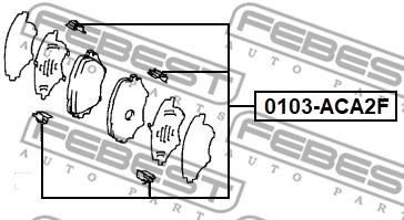 Febest 0103-ACA2F Mounting kit brake pads 0103ACA2F: Buy near me in Poland at 2407.PL - Good price!