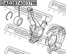 Febest DAC38740037M Wheel bearing DAC38740037M: Buy near me in Poland at 2407.PL - Good price!