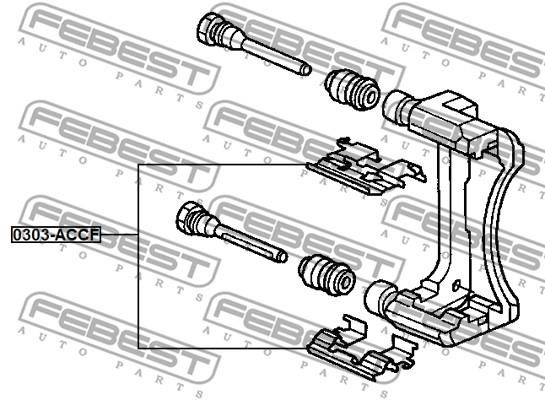 Febest 0303-ACCF Mounting kit brake pads 0303ACCF: Buy near me at 2407.PL in Poland at an Affordable price!