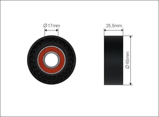 Caffaro 500595 V-ribbed belt tensioner (drive) roller 500595: Buy near me in Poland at 2407.PL - Good price!