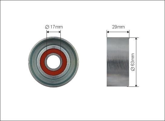 Caffaro 500553 V-ribbed belt tensioner (drive) roller 500553: Buy near me in Poland at 2407.PL - Good price!