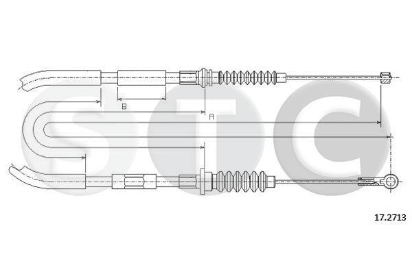 STC T482015 Parking brake cable left T482015: Buy near me in Poland at 2407.PL - Good price!