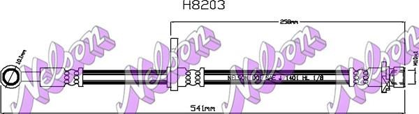 Brovex-Nelson H8203 Brake Hose H8203: Buy near me in Poland at 2407.PL - Good price!