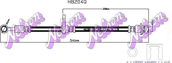 Brovex-Nelson H8204Q Тормозной шланг H8204Q: Отличная цена - Купить в Польше на 2407.PL!