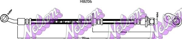 Brovex-Nelson H8206 Тормозной шланг H8206: Отличная цена - Купить в Польше на 2407.PL!