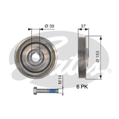 Gates TVD1090A Pulley crankshaft TVD1090A: Buy near me in Poland at 2407.PL - Good price!