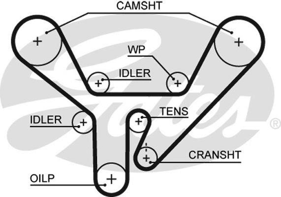 Gates T207 Timing belt T207: Buy near me in Poland at 2407.PL - Good price!