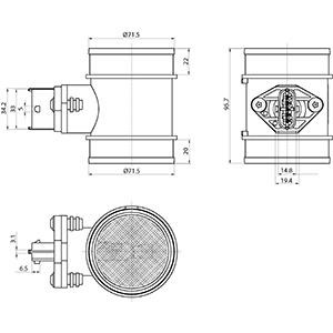 Air Mass Sensor Cargo 182273