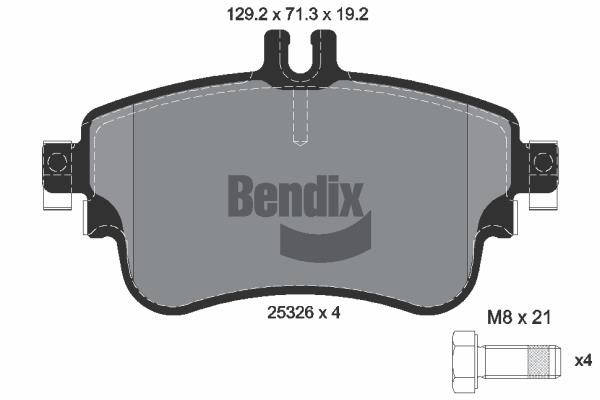 Bendix USA BPD1088 Тормозные колодки дисковые, комплект BPD1088: Отличная цена - Купить в Польше на 2407.PL!