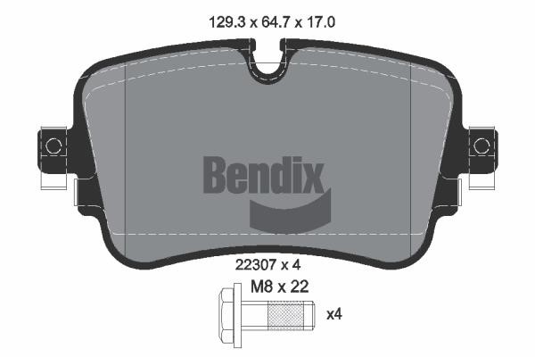 Bendix USA BPD1562 Гальмівні колодки, комплект BPD1562: Приваблива ціна - Купити у Польщі на 2407.PL!