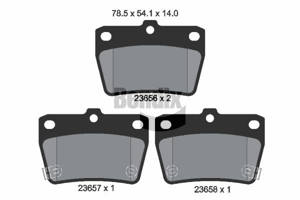 Bendix USA BPD1478 Brake Pad Set, disc brake BPD1478: Buy near me at 2407.PL in Poland at an Affordable price!