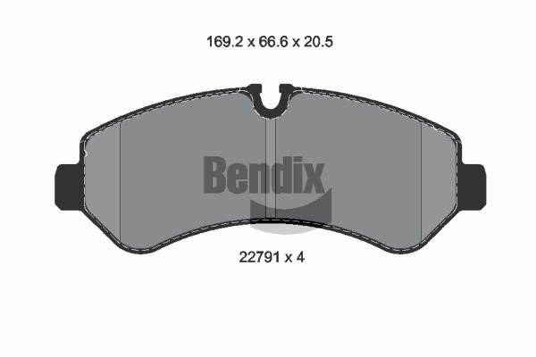 Bendix USA BPD1627 Brake Pad Set, disc brake BPD1627: Buy near me in Poland at 2407.PL - Good price!